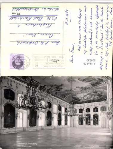 504530,Innsbruck Hofburg Riesensaal Innenansicht Luster