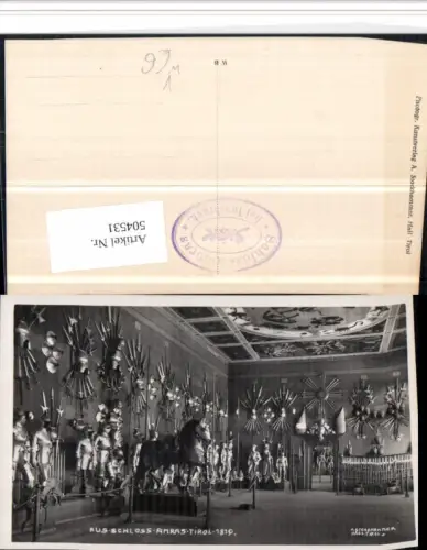 504531,Innsbruck Schloss Amras Ambras Rüstkammer pub A. Stockhammer 1819