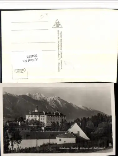 504533,Innsbruck Schloss Ambras m. Bettelwurf Bergkulisse