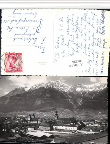 504536,Innsbruck Teilansicht m. Stift Wilten Bergkulisse