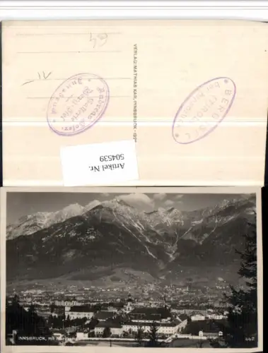504539,Innsbruck Teilansicht Stift Wilten m. Nordkette Bergkulisse