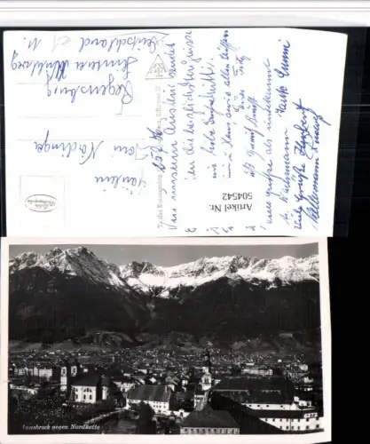 504542,Innsbruck Teilansicht geg. Nordkette Bergkulisse