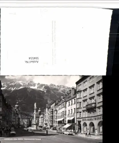 504554,Innsbruck Maria Theresienstraße Annasäule Bergkulisse