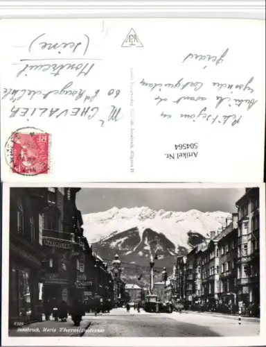 504564,Innsbruck Maria Theresienstraße Annasäule Bergkulisse