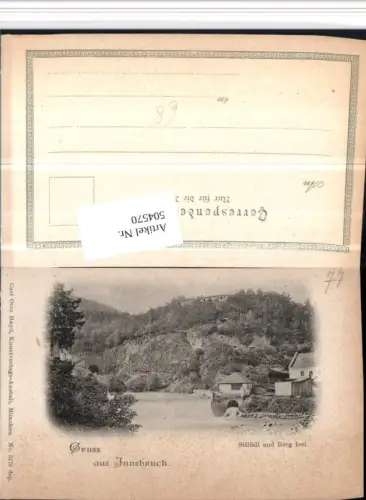504570,Innsbruck Sillfall Wasserfall u. Berg Isel pub Carl Otto Hayd 5178