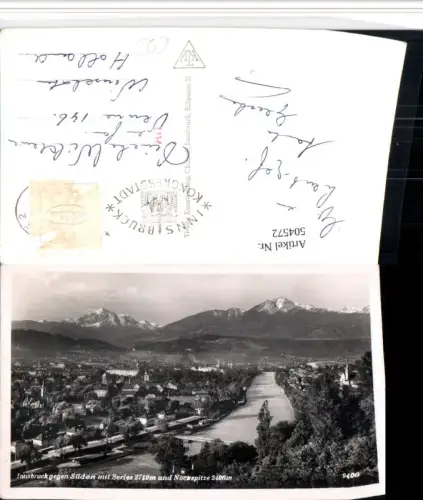 504572,Innsbruck Totale geg. Süden m. Serles Bergkulisse