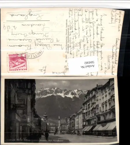 504582,Innsbruck Maria Theresienstraße m. Nordektte Bergkulisse Mutters Stempel