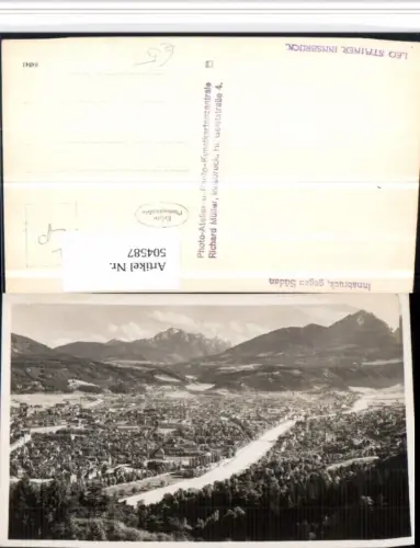 504587,Innsbruck Totale geg. Süden Bergkulisse