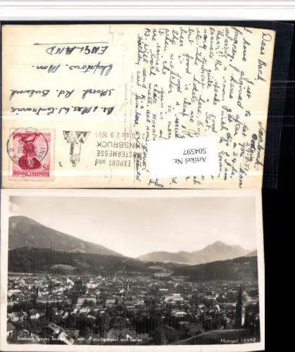 504597,Innsbruck m. Patscherkofel Bergkulisse 19. Export- u. Mustermesse 1951