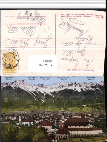 504611,Innsbruck Teilansicht vom Berg Isel Bergkulisse