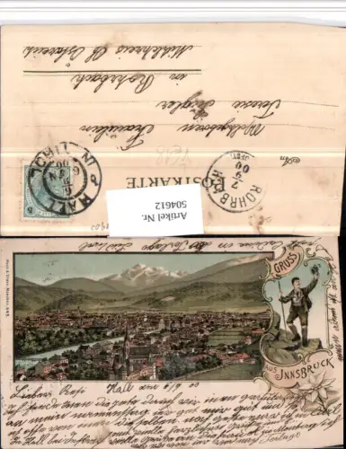 504612,Litho Gruß aus Innsbruck Totale Bergsteiger pub Moch e Stern 643