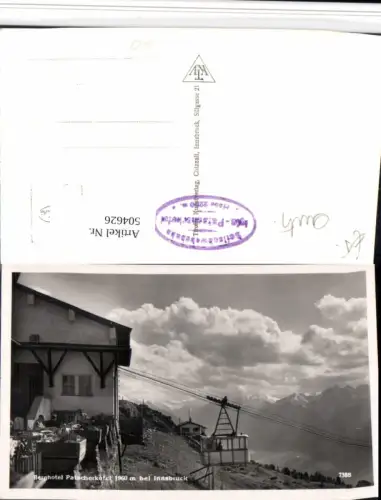 504626,Innsbruck Igls Berghotel Patscherkofel Seilbahn Bergkulisse