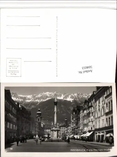 504653,Innsbruck Maria Theresien-Straße Annasäule Bergkulisse