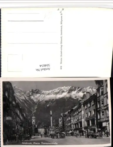 504654,Innsbruck Maria Theresienstraße Annasäule Bergkulisse