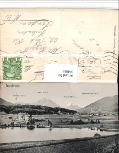 504684,Innsbruck Igls Lansersee Serles u. Habicht Bergkulisse