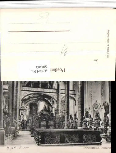 504703,Innsbruck Hofkirche Kirche Innenansicht pub Würthle e Sohn 685