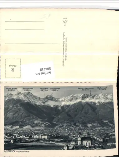 504719,Innsbruck Totale m. Nordkette Bergkulisse