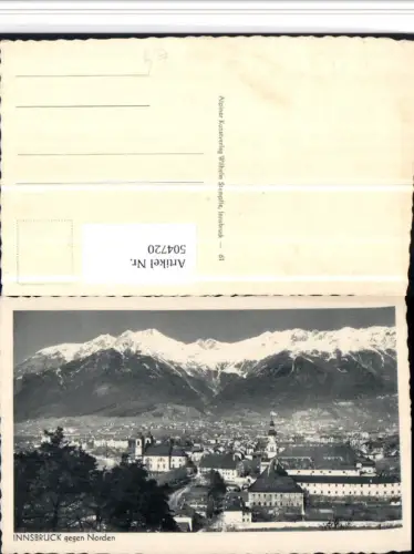 504720,Innsbruck Totale geg. Norden Bergkulisse