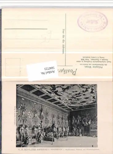 504723,Innsbruck Schloss Ambras Waffensaal Innenansicht
