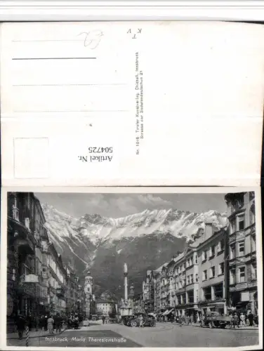504725,Innsbruck Maria Theresienstraße Annasäule Bergkulisse