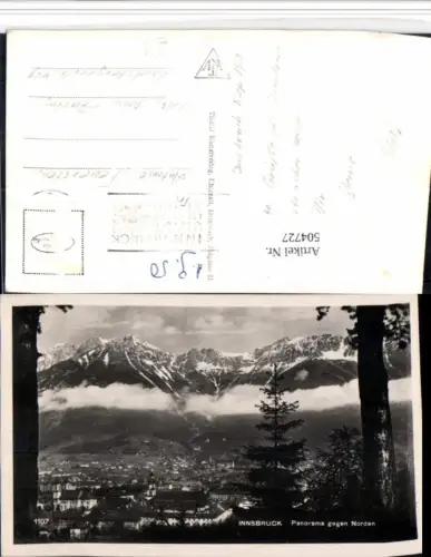 504727,Innsbruck Totale geg. Norden Bergkulisse