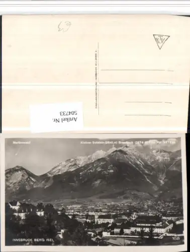 504733,Innsbruck Totale m. Berg Isel Bergkulisse