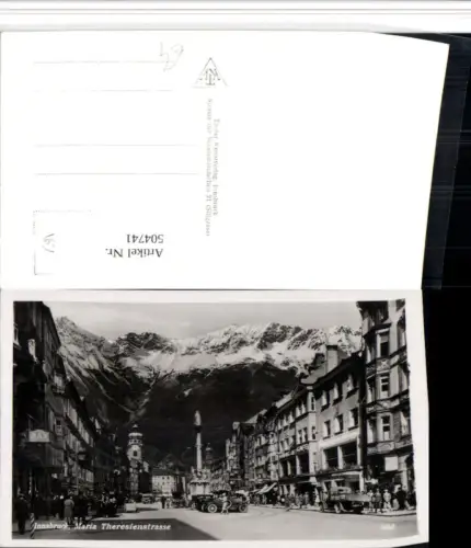 504741,Innsbruck Maria Theresienstraße Annasäule Bergkulisse