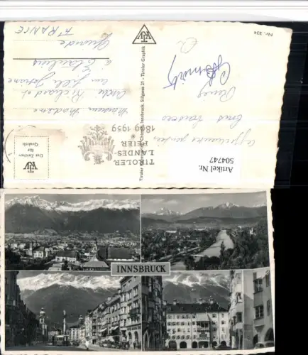 504747,Innsbruck Totale Goldenes Dachl Maria-Theresien-Straße Mehrbildkarte