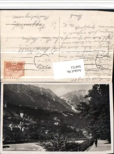 504751,Innsbruck Ferdinandsallee Promenade Bergkulisse pub Karl Redlich 207
