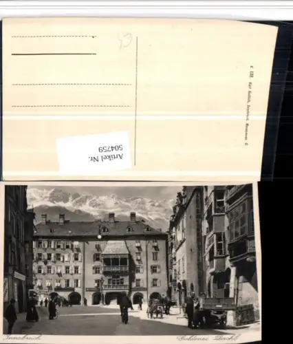 504759,Innsbruck Goldenes Dachl Bergkulisse pub Karl Redlich K138