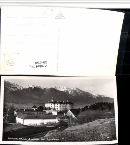 504760,Innsbruck Schloss Ambras m. Bettelwurf Bergkulisse