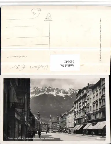 515942,Innsbruck Maria Theresienstraße m. Nordkette Bergkulisse