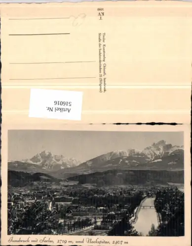 516016,Innsbruck Totale m. Serles Bergkulisse