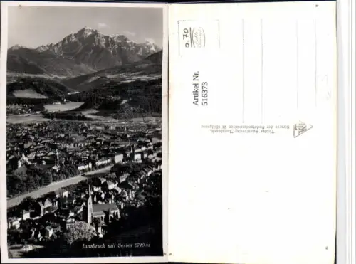 516373,Innsbruck Totale geg. Serles Bergkulisse