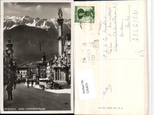516423,Innsbruck Maria Theresienstraße Annasäule Bergkulisse