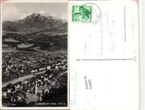 516425,Innsbruck Totale m. Serles Bergkulisse