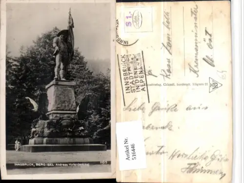 516446,Innsbruck Berg Isel Andreas Hofer-Denkmal Statue
