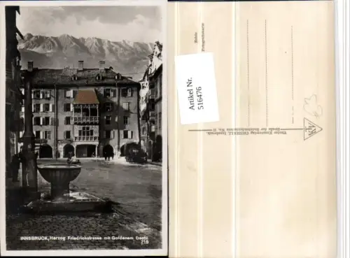 516476,Innsbruck Herzog Friedrichstraße Goldenes Dachl Brunnen