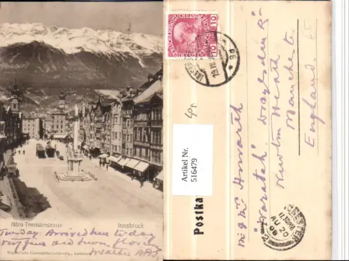 516479,Innsbruck Maria Theresienstraße Annasäule Bergkulisse