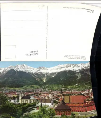 518921,Innsbruck Totale geg. Nordkette Bergkulisse