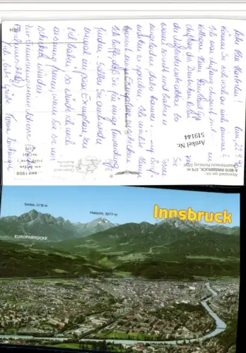 519144,Innsbruck Totale Fliegeraufnahme pub Alpine Luftbild 81034