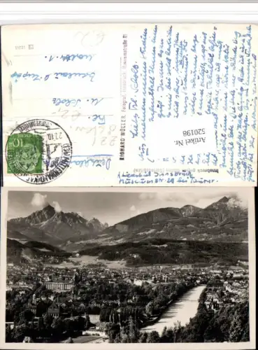 520198,Innsbruck Totale geg. Süden Bergkulisse