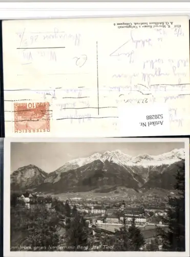 520288,Innsbruck Totale m. Berg Isel Bergkulisse