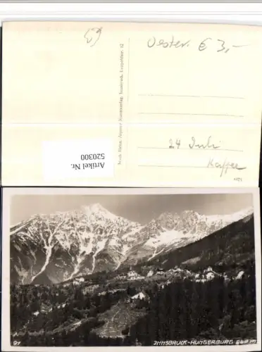 520300,Innsbruck Hungerburg Bergkulisse
