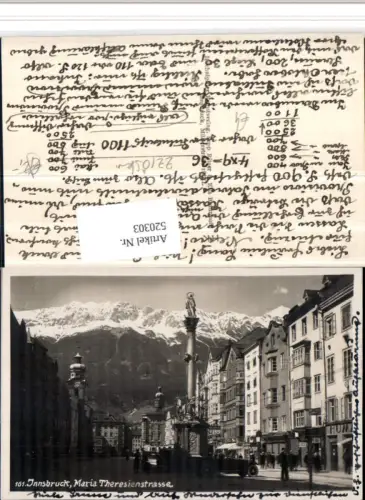520303,Innsbruck Maria Theresienstraße Annasäule Bergkulisse