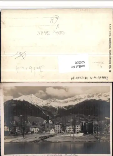 520308,Seltene Foto AK Innsbruck Mariahilf Bergkulisse pub Adolf Künz