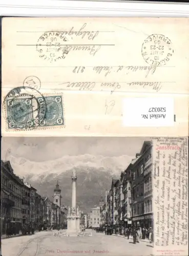 520327,Innsbruck Maria Theresienstraße m. Annasäule pub Stengel 2320