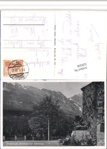 520336,Innsbruck Speckbacher Denkmal Bergkulisse pub Ottmar Zieher 113