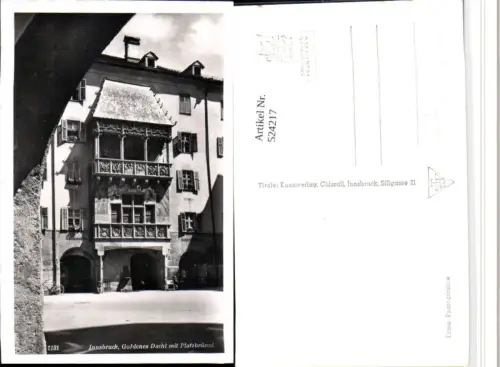 524217,Innsbruck Goldenes Dachl m. Platzbrünnl