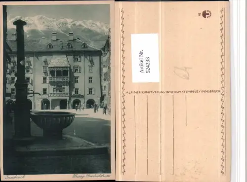 524233,Innsbruck Herzog-Friedrich-Straße Brunnen Goldenes Dachl